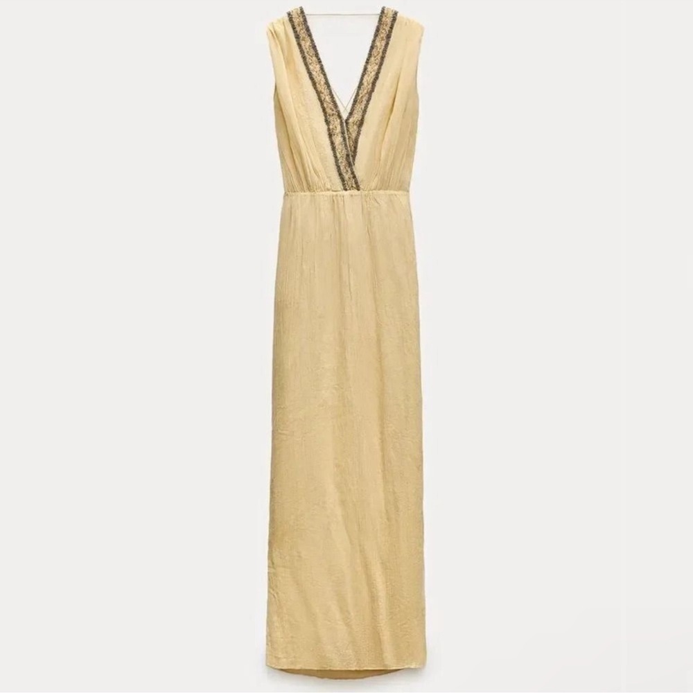 ZARA EMBROIDERED BEADED DRESS ZW COLLECTION NWT - Picture 12 of 16